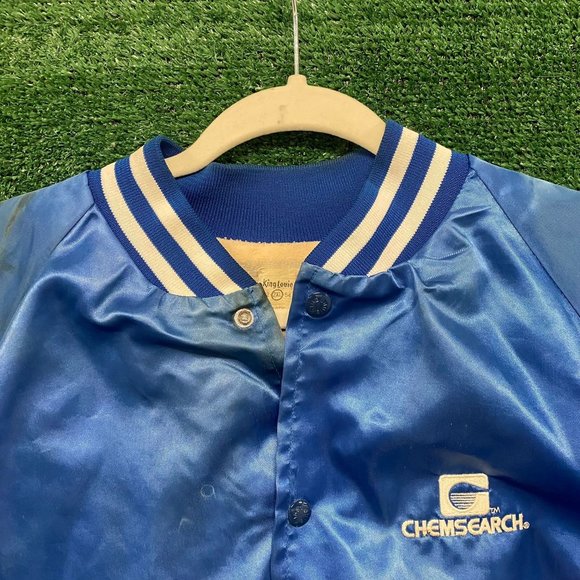 Vintage 90s Chemical Logo Essential Satin Bomber Jacket - Picture 2 of 5